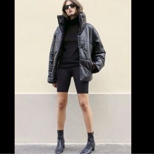 NVLT Women's Faux Leather
Puffer Coat